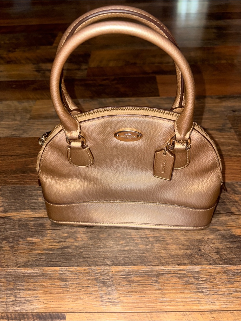 Coach Metallic Bronze Mini Satchel